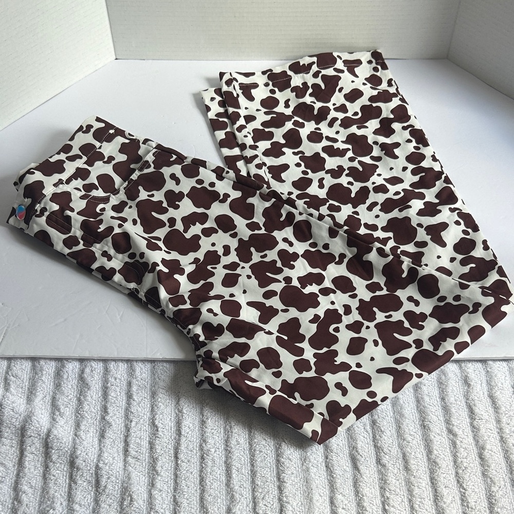 SHEIN Juniors Brown and White Wide Leg Pants 14Y